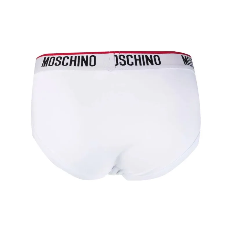 MOSCHINO Logo waistband Three pack Briefs-1