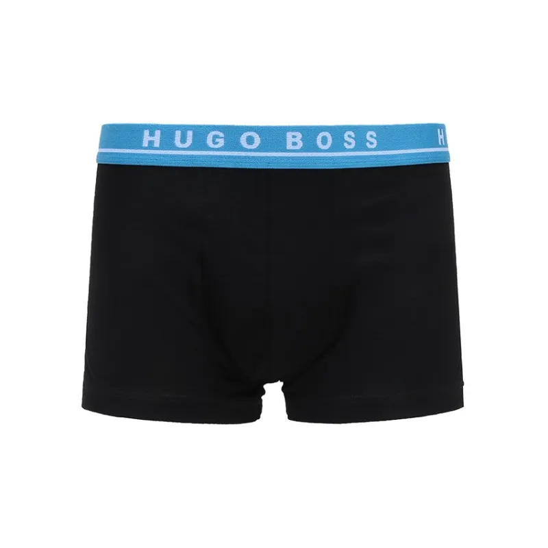 HUGO BOSS Men's SS21 Logo Printing Boxer Briefs 1 Set Of 3 Packs Black-1