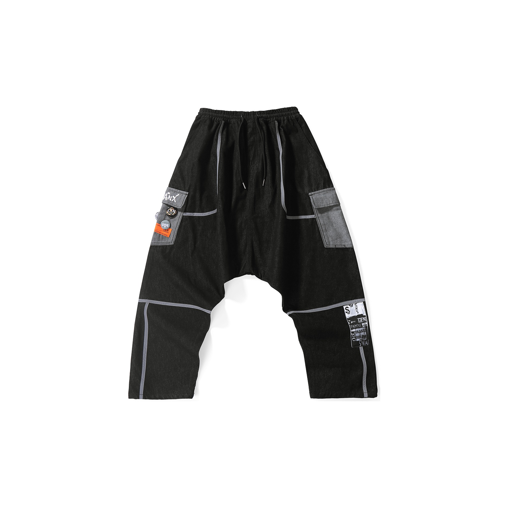 GENANX Jeans Unisex Black XL