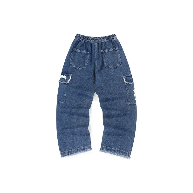 GENANX Straight Jeans Unisex Denim Blue-1