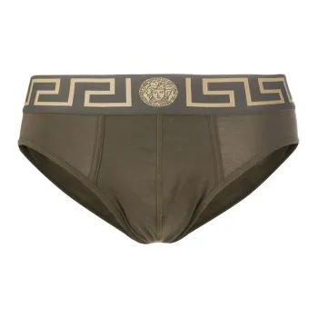 VERSACE Men's FW21 Printing Briefs Green