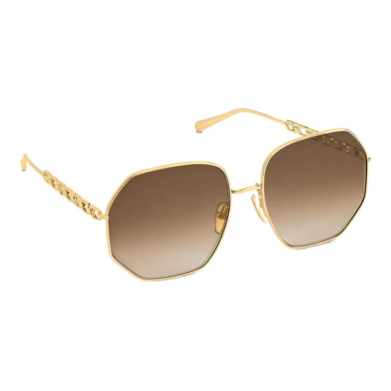 LOUIS VUITTON My LV Chain Round Sunglasses Gold-1