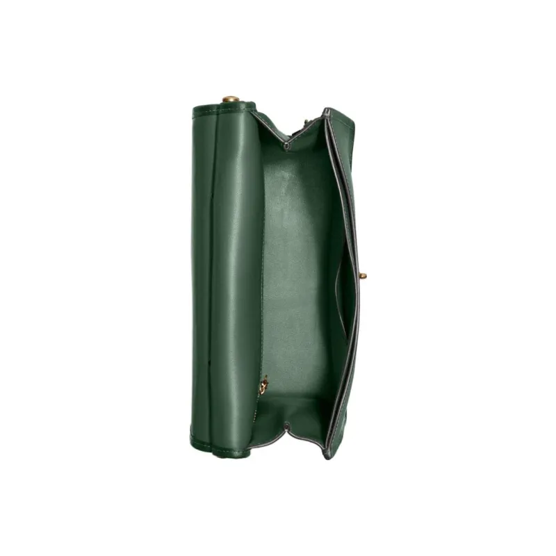 COACH Willis Solid Color Cow Leather Handbag, Shoulder Bag, Crossbody Bag Tubas Women's Grass Green-2