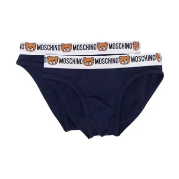 MOSCHINO Logo Waistband Two Pack Briefs