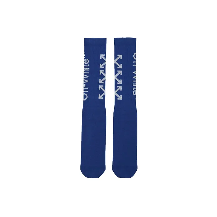 OFF WHITE Arrow Print Stockings Blue-1