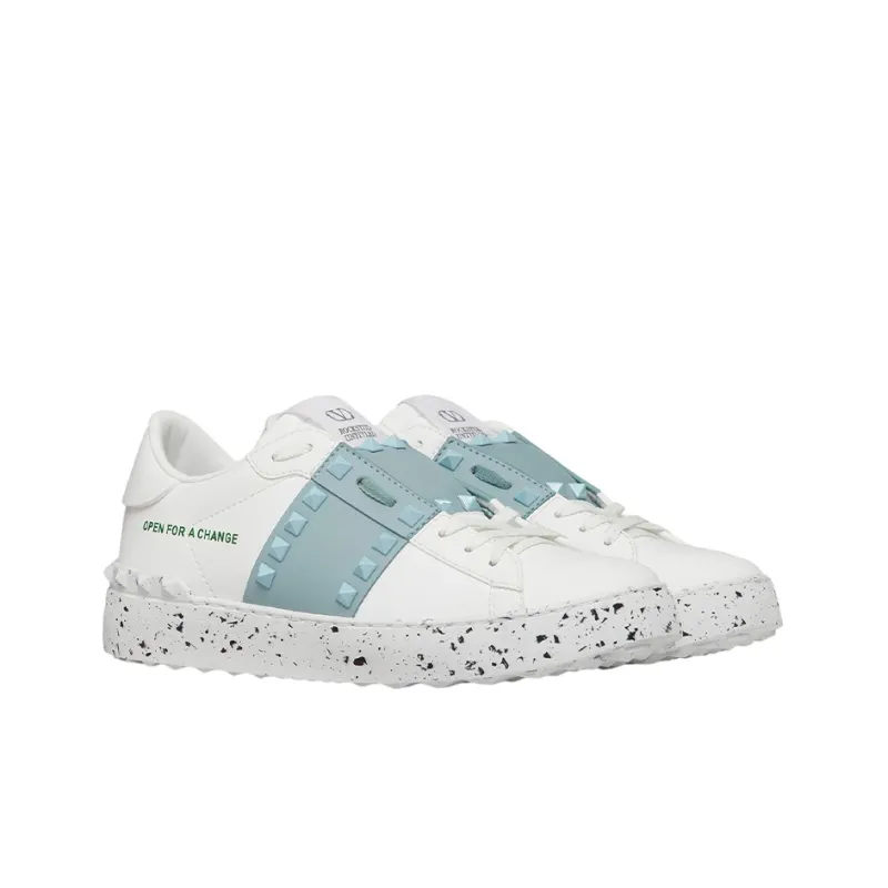 Valentino Open FOR A CHANGE Low-Top Stylish Skateboarding Shoes Women's Ocean Blue-2