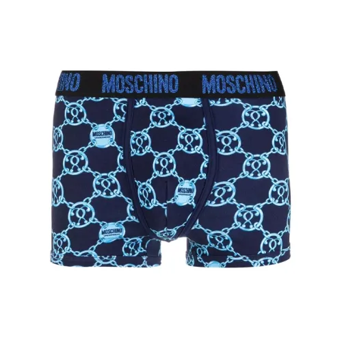 MOSCHINO Men's FW21 Boxer Brief 1 Pack Blue