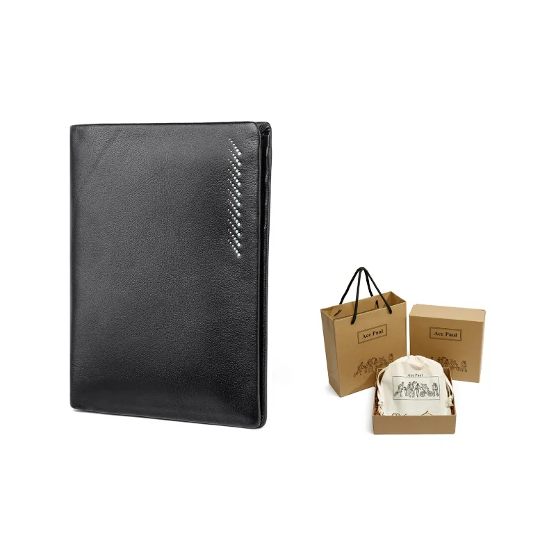 Ace Paul Cow Leather Wallet Men's Black-9