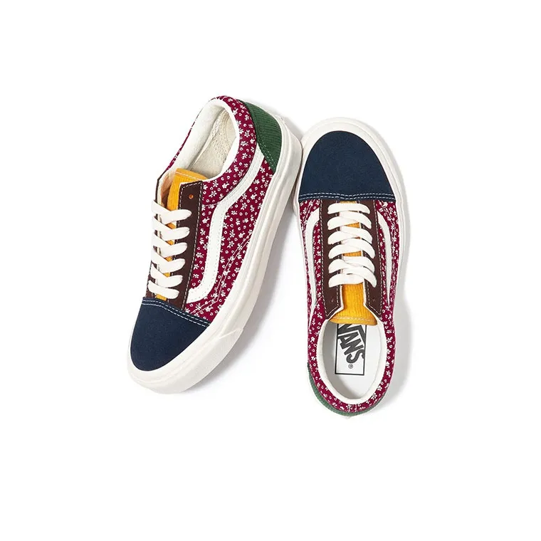 Vans Style 36 Lightweight Cozy Skateboarding Shoes Unisex Blue Green Red-3