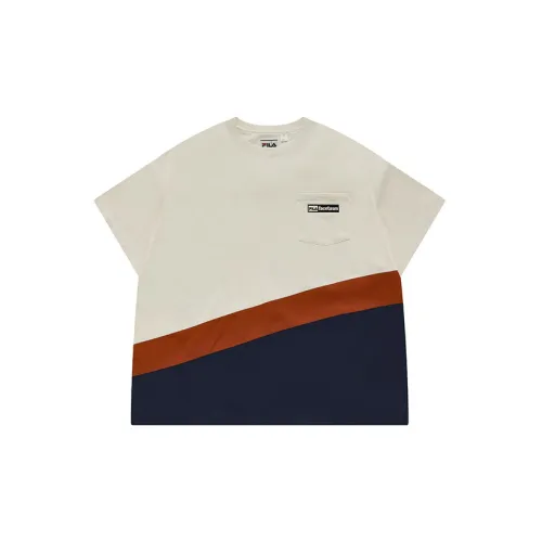 FILA FUSION T-Shirts Men Malted Milk White