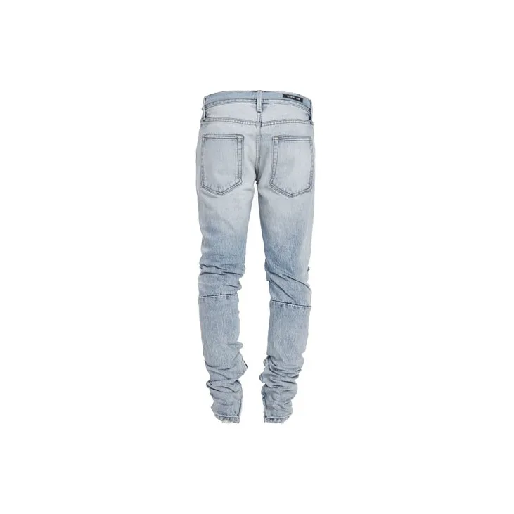 Fear Of God Skinny Fit Distressed Denim With Ankle Zippers Jeans-1