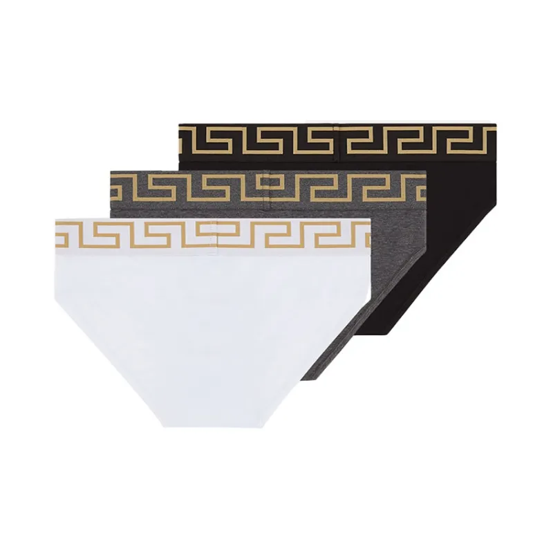 VERSACE Medusa Waistband Three Pack Briefs-1
