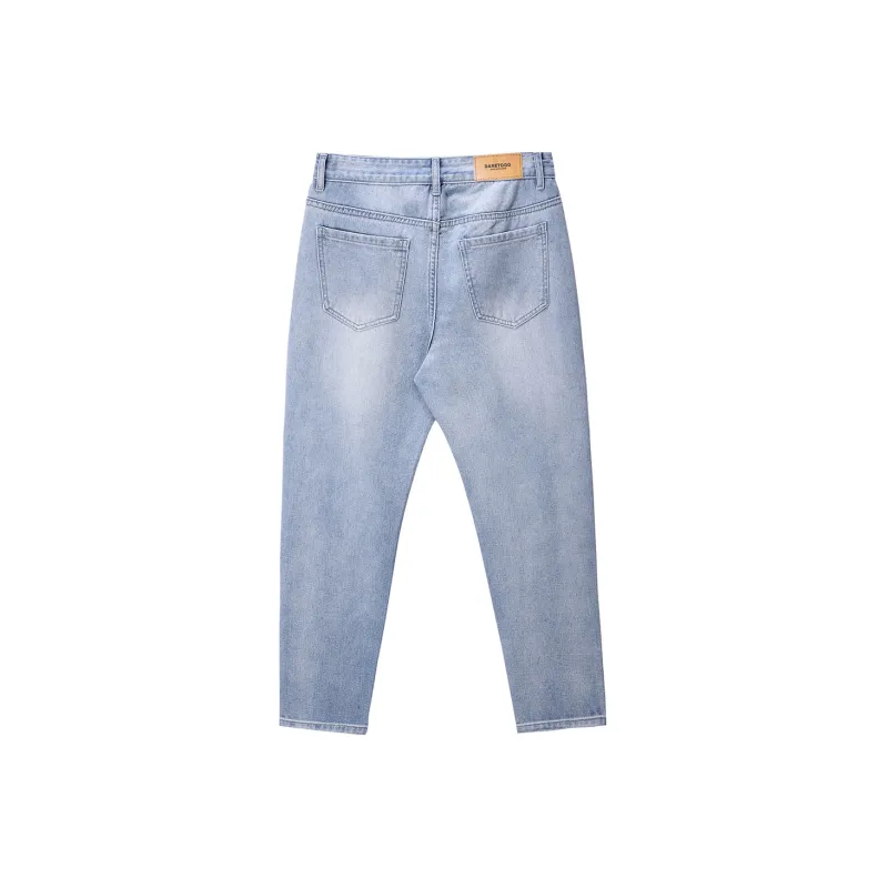 GUKUUL Ripped Pants Jeans Men's Light Blue-1