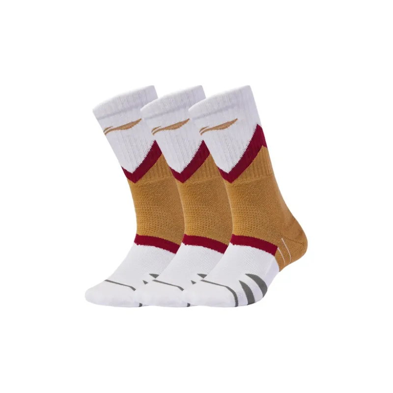 LiNing Basketball Socks Men's Men's Combo Set Curry Yellow-2