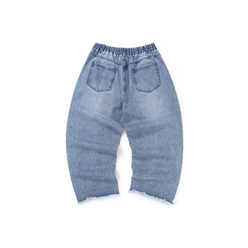 GENANX Straight Jeans Unisex Denim Blue-1