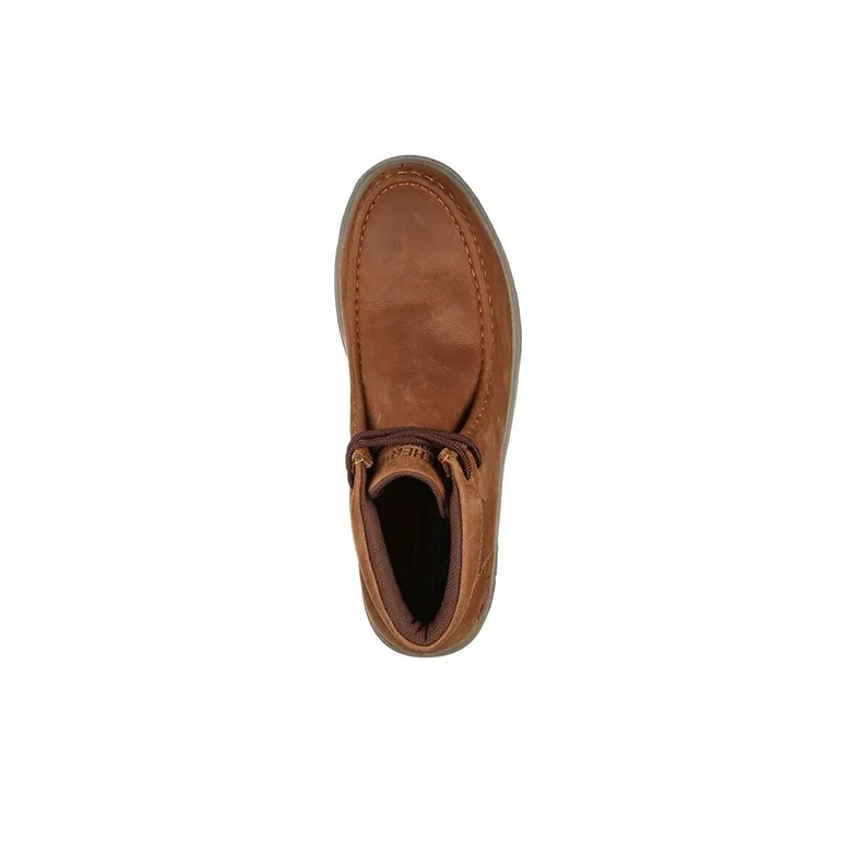 Skechers Work Cushioning Anti-Slip And Wear-Resistant High-Top Casual Shoes Men's Brown-3