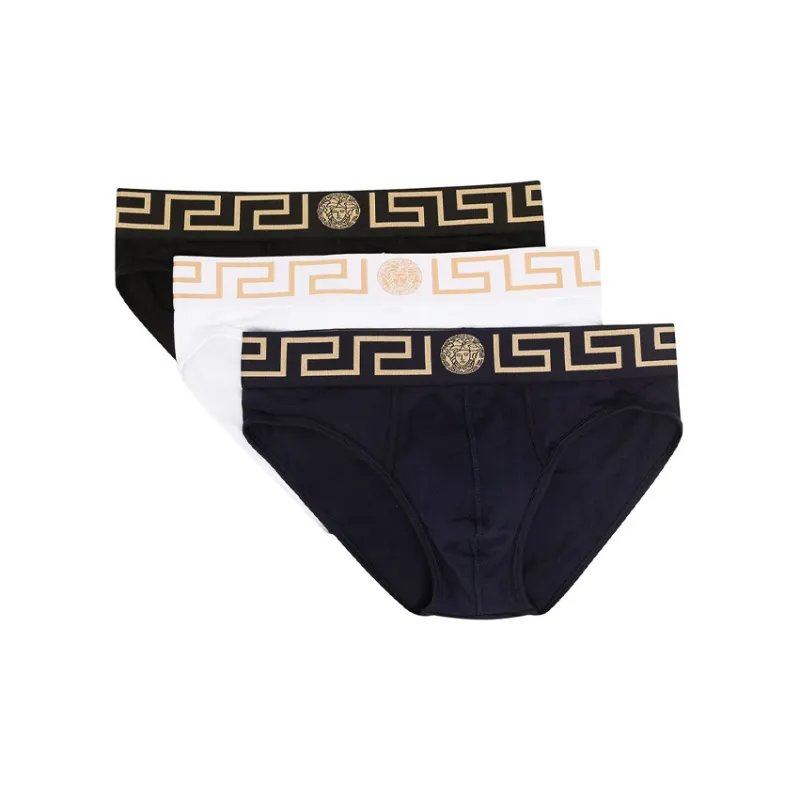 VERSACE Medusa Waistband 3 Pack Briefs-0
