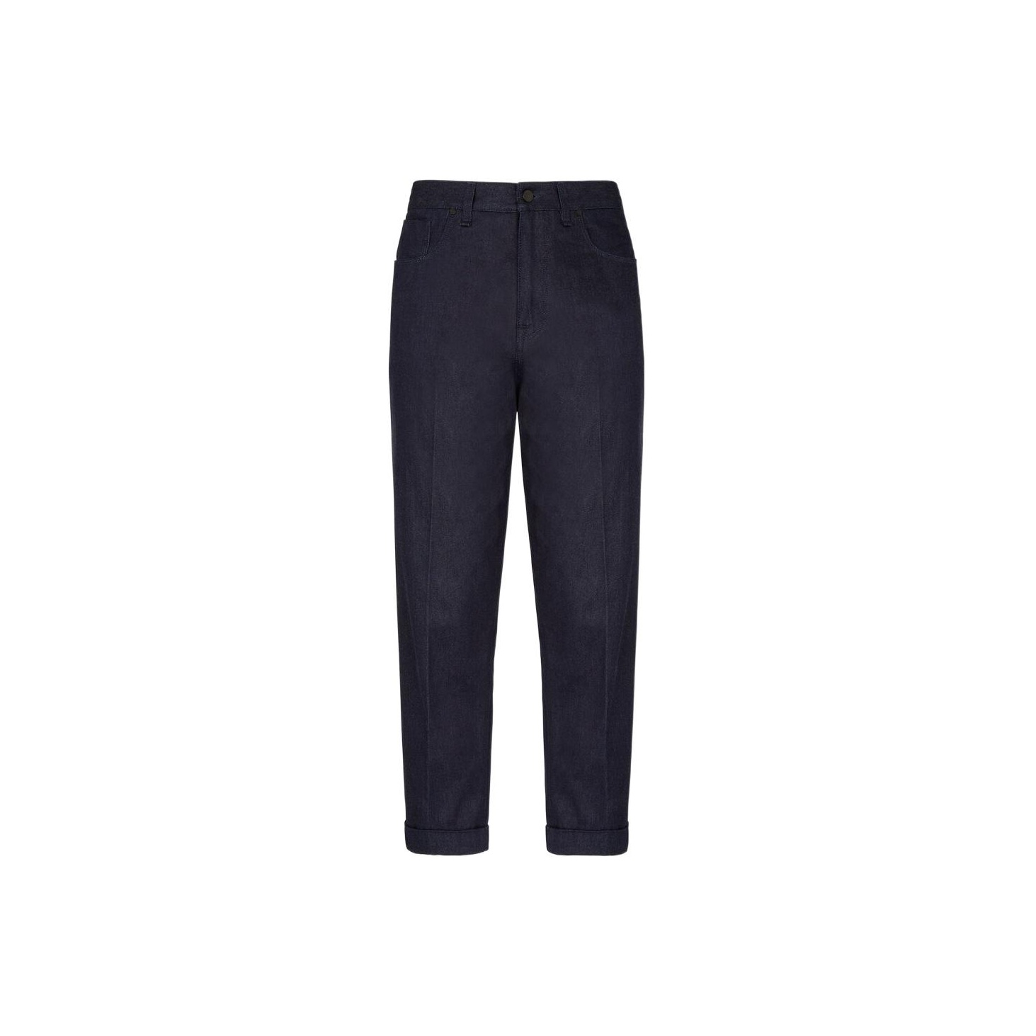 FENDI FF Embroidered slim-fit Jeans | Black | FARFETCH JO