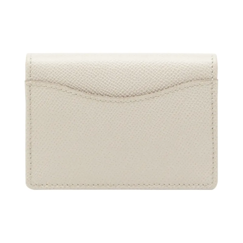 FERRAGAMO Cow Leather Card Holder Women's White-3