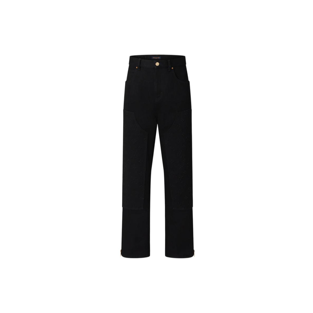 LOUIS VUITTON Monogram Detail Carpenter Denim Pants - POIZON
