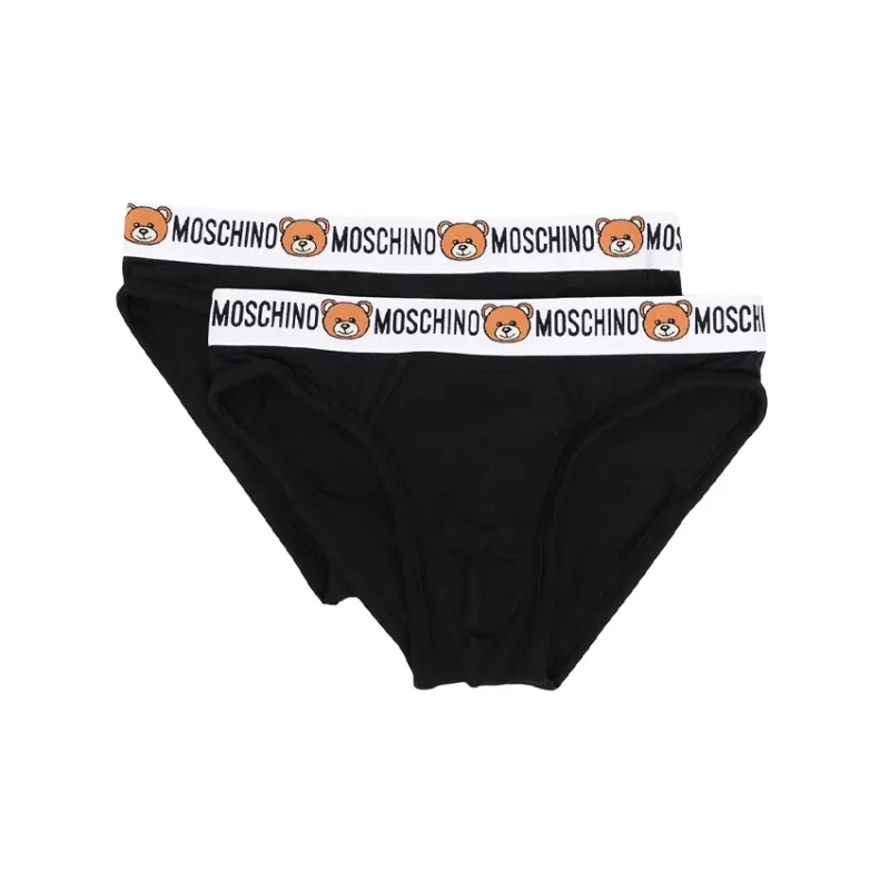 MOSCHINO Set Of Two Logo Waistband Briefs-0