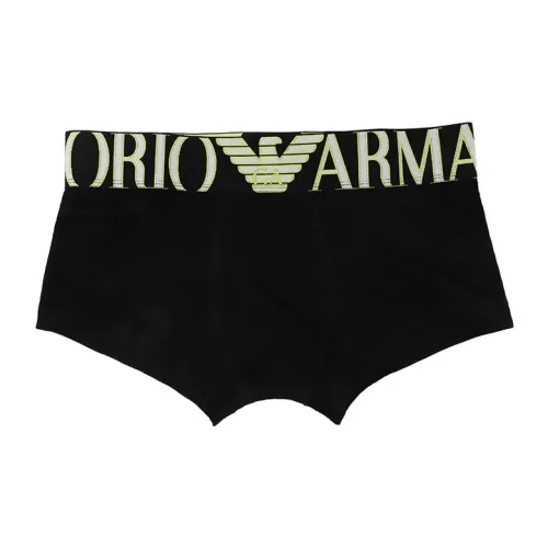 EMPORIO ARMANI Men's SS21 Logo Printing Boxer Briefs 1 Packs Black