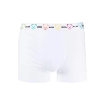 MOSCHINO Men's SS21 Printing Boxer Briefs 1 Packs White