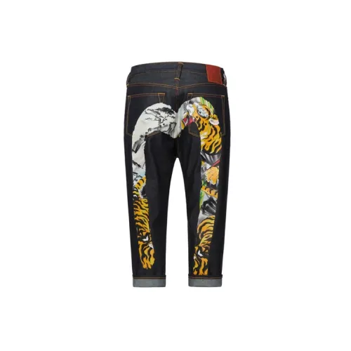 EVISU Men's Tiger M-Logo Print Denim Jeans 'Denim Blue'