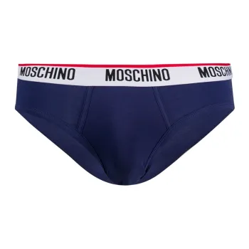 MOSCHINO Men's Logo Printing Briefs 1 Packs Blue