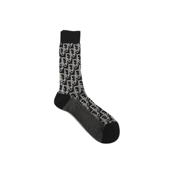 DIOR Knee-High Socks Men's 1 Pack Black-1
