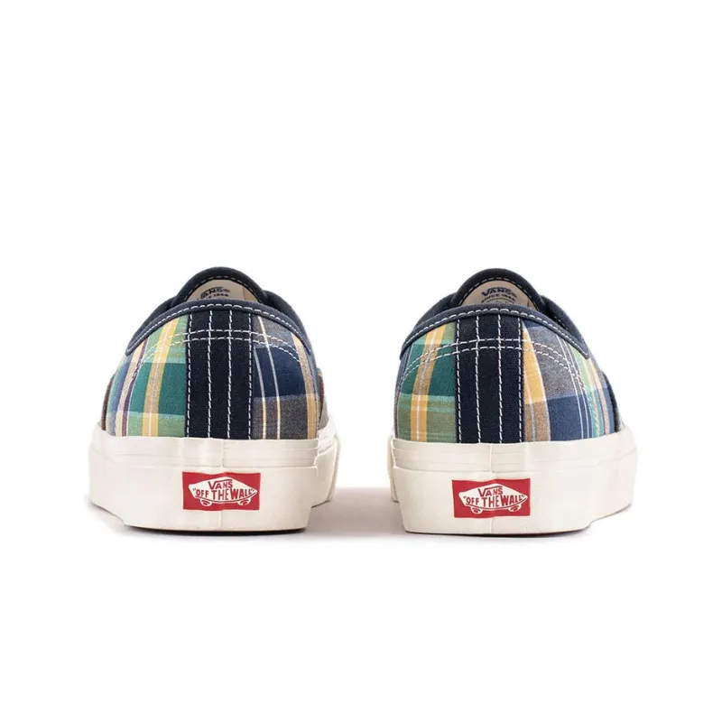 Vans Style 44 Low Tops Casual Skateboarding Shoes Unisex Yellow Green Blue Plaid 'Yellow Green Blue'-4