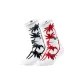 1 Set 2 Pack (White/Red Green Mismatched)