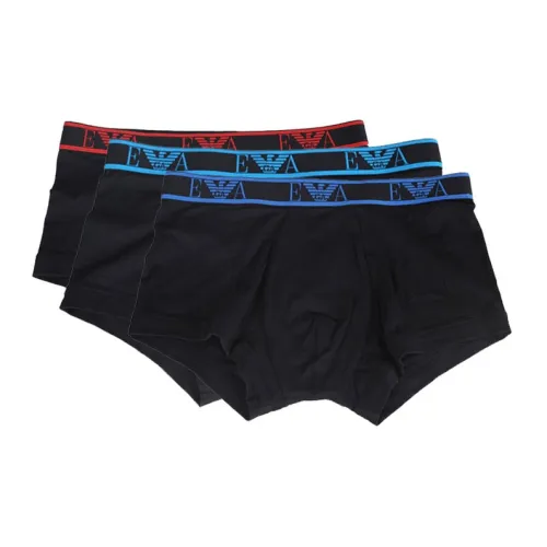 EMPORIO ARMANI Men's Logo Underwear 3 Packs Red/Blue