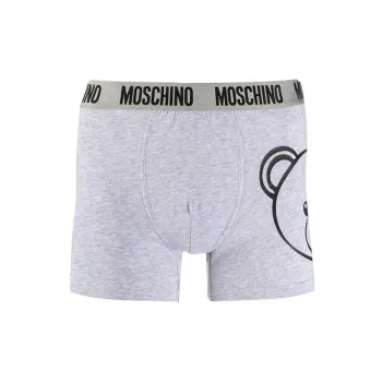MOSCHINO Men's FW21 Logo Printing Boxer Briefs 1 Packs Grey