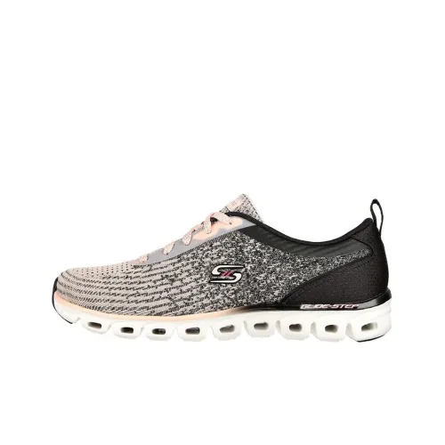 Skechers Glide Step Casual Peep-Toe shoes Women's Low-Top Black/Pink