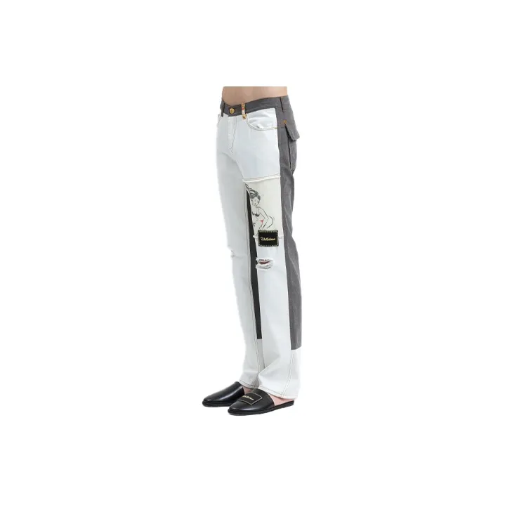 WE11DONE Jeans Men White-2