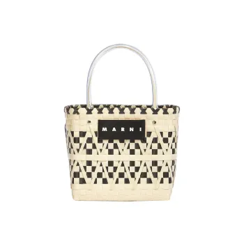 MARNI Polypropylene Basket Bag Tote Bag Shopping Bag Handbag Regular Women's Beige/Black