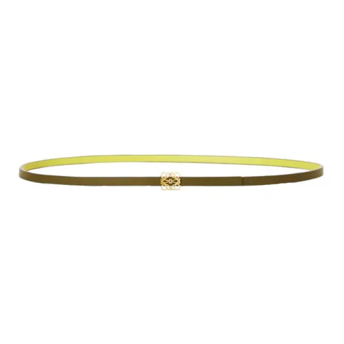 LOEWE Anagram Leather Belts Women's Yellow