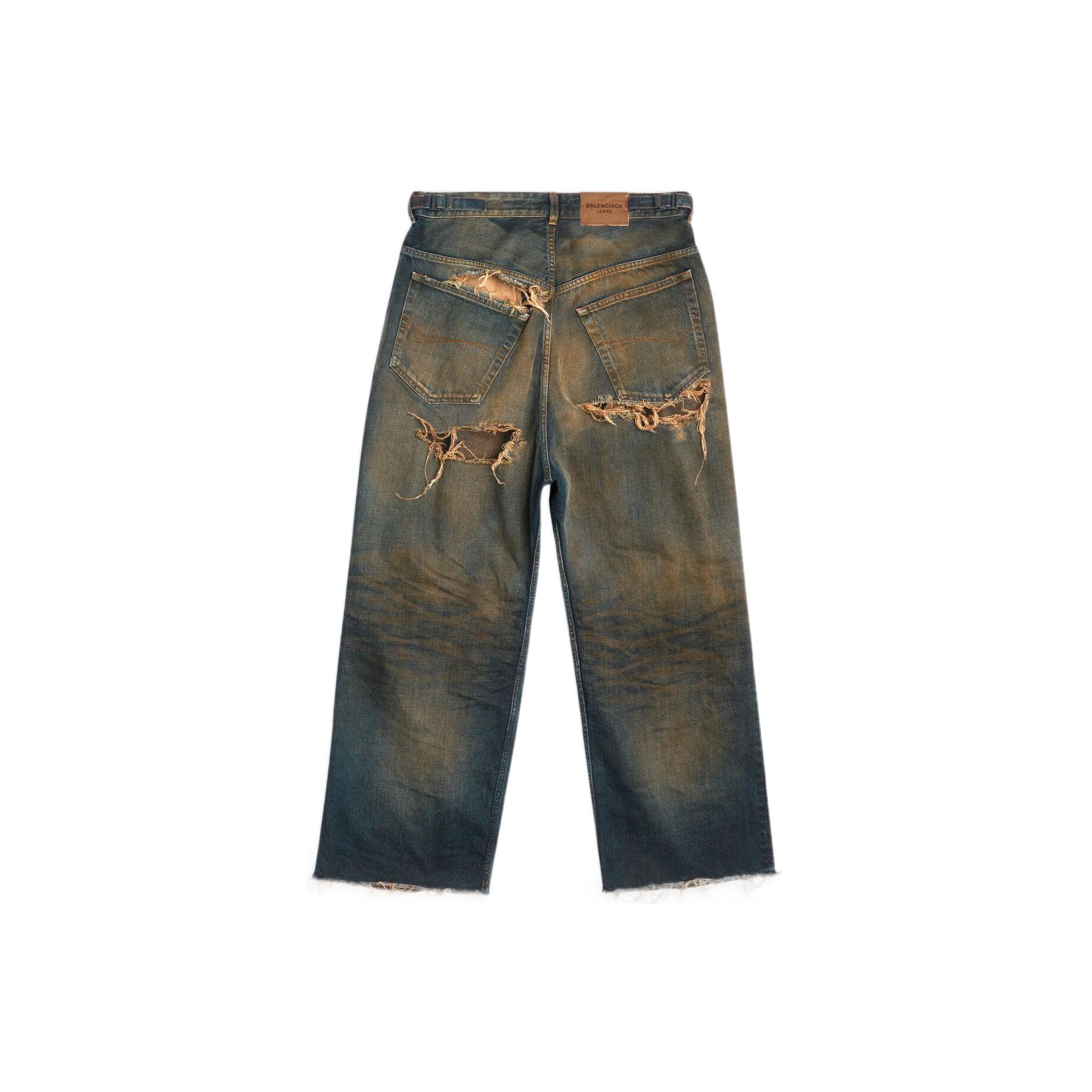 Balenciaga Jeans Men's Dark Blue - POIZON Balenciaga Jeans Men's Dark Blue - POIZON