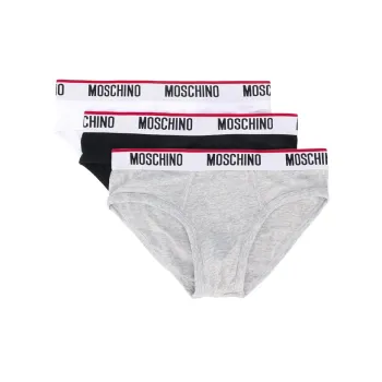 MOSCHINO Logo Waistband 3 Pack Briefs