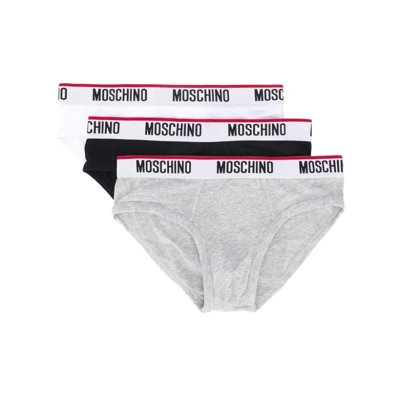 MOSCHINO Logo Waistband Three pack Briefs-0