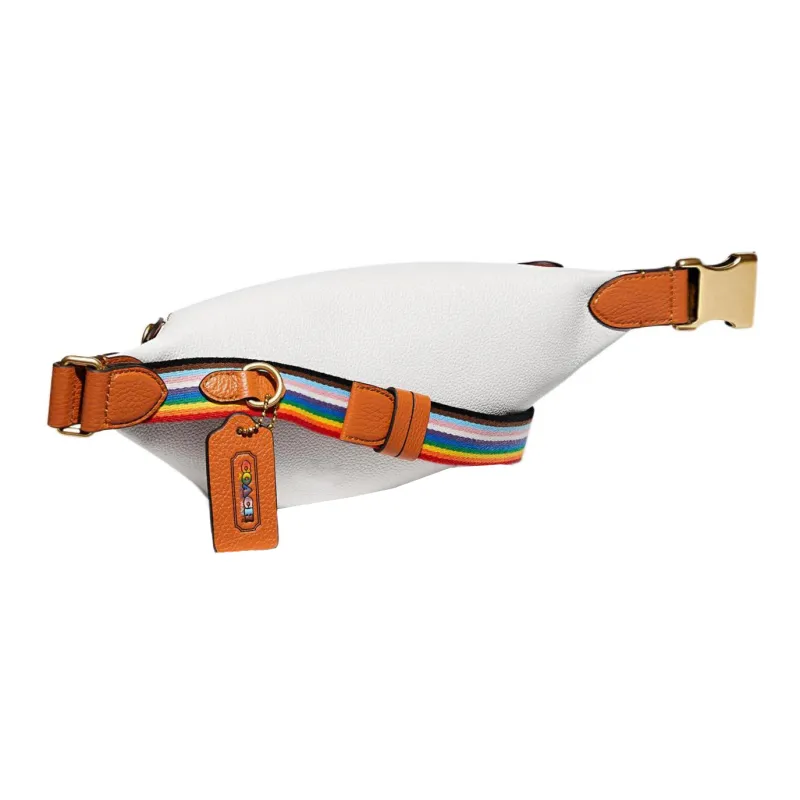 COACH Charter Leather Sling Bag, Fanny Pack Tubas Men's White-1