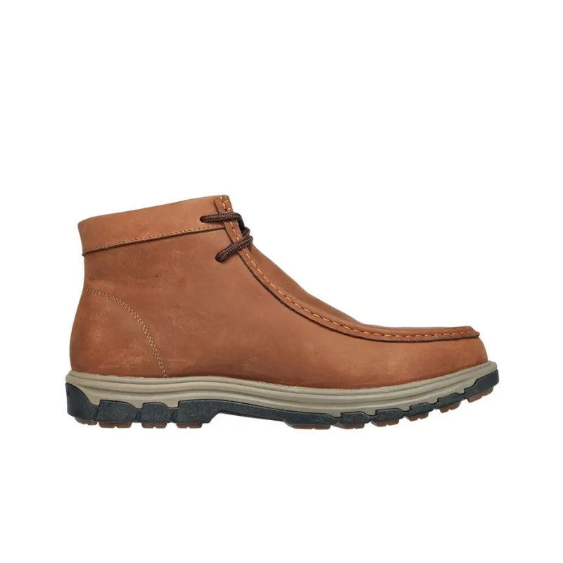 Skechers Work Cushioning Anti-Slip And Wear-Resistant High-Top Casual Shoes Men's Brown-1