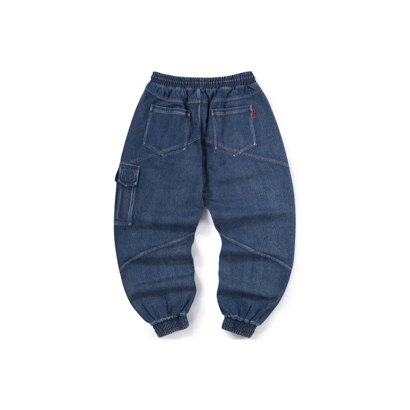 XXGOGO Cargo Pants Jeans Unisex Dark Blue-1