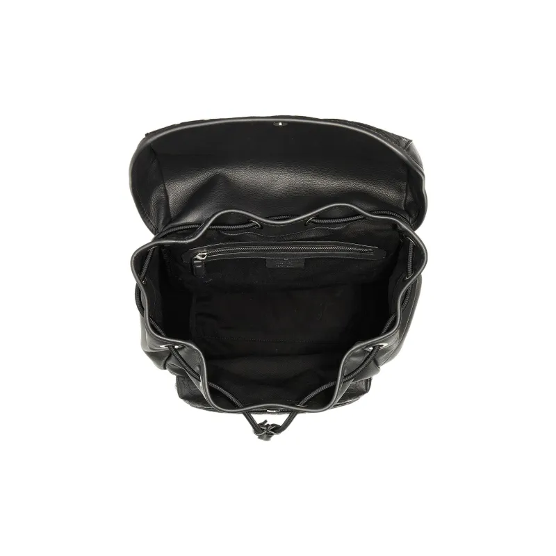 FERRAGAMO Cow Leather Backpack Men's Black-3