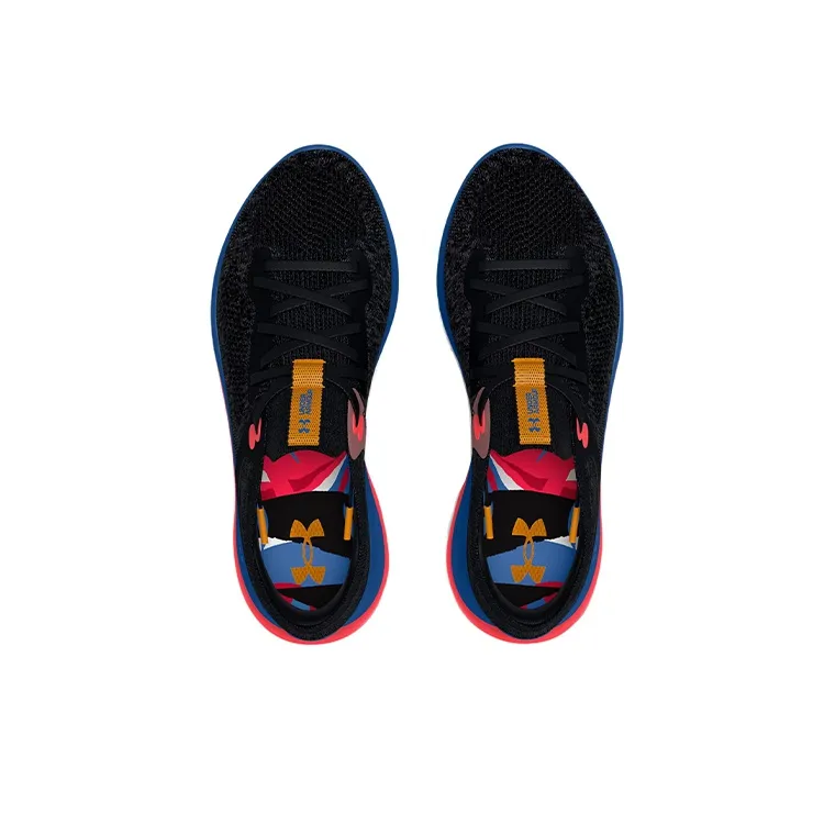 Under Armour Flow Synchronicity Slip-Resistant Low-Top Wear-Resistant Running Shoes Women's Black Blue-3