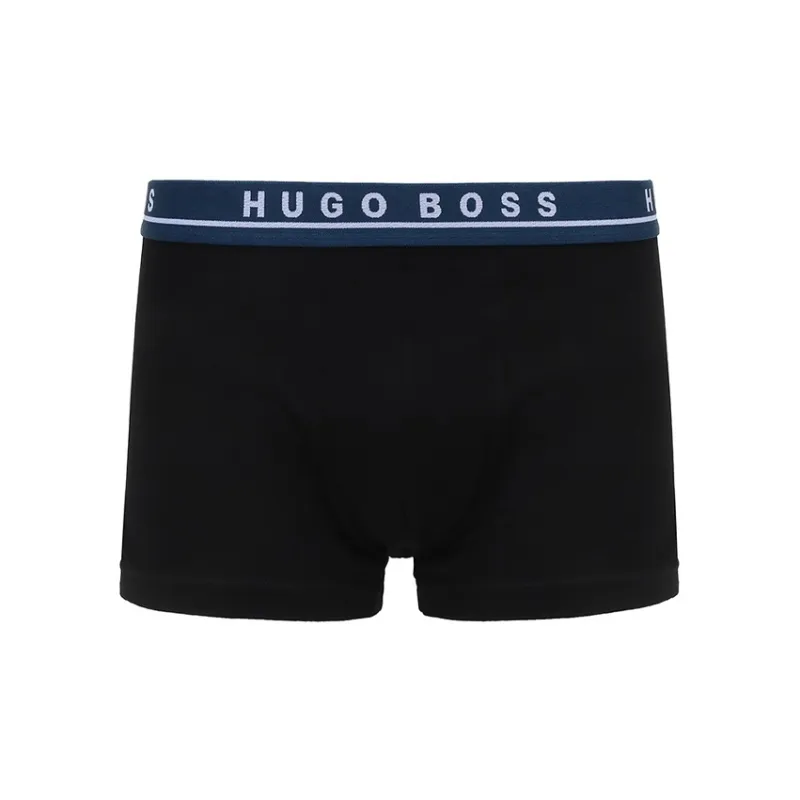 HUGO BOSS Men's SS21 Logo Printing Boxer Briefs 1 Set Of 3 Packs Black-2