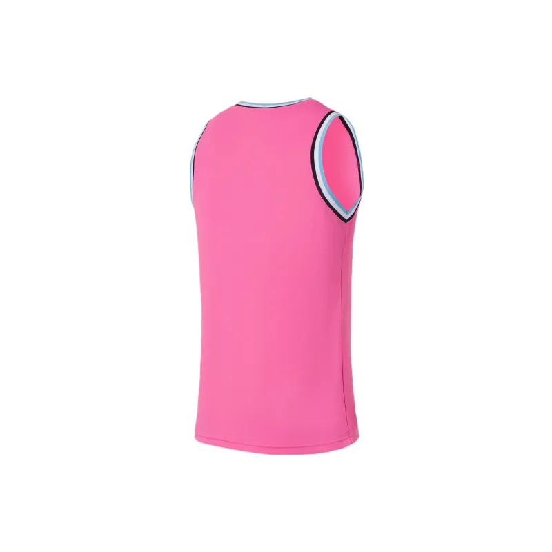 LINING Sports Basketball Collection Basketball Suits Men Azalea Pink-3