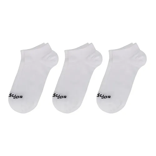 adidas Unisex neo Low Cut 3PP Breathable Letter Printing Sock 3 Pairs White