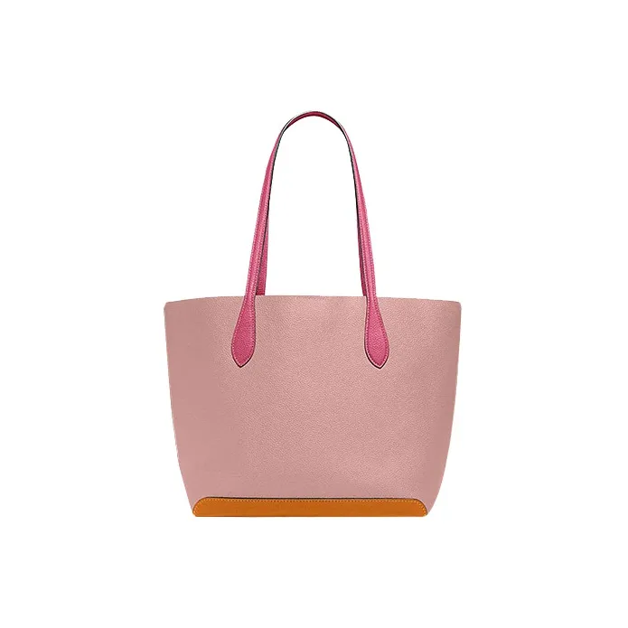 COACH Kia Cow Leather Tote Bag Shopping Bag Handbag Shoulder Bags Women's Pink-2